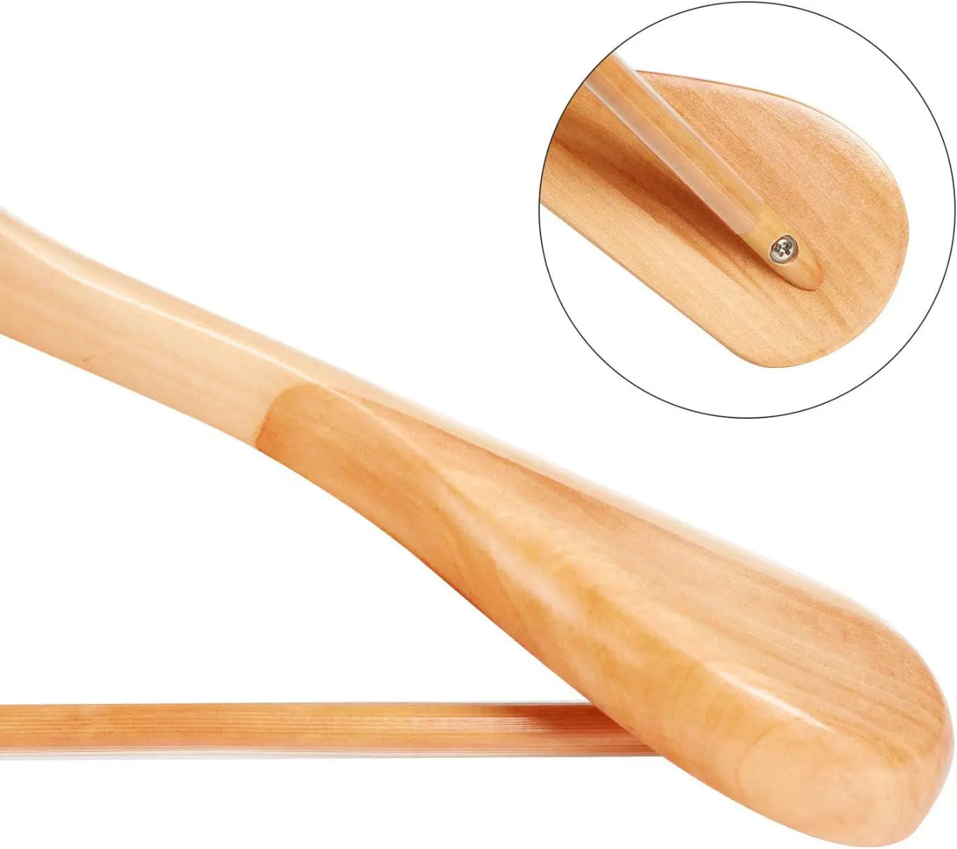 Anzugbügel Kleiderbügel Holz 6er Set Rutschfest von Songmics