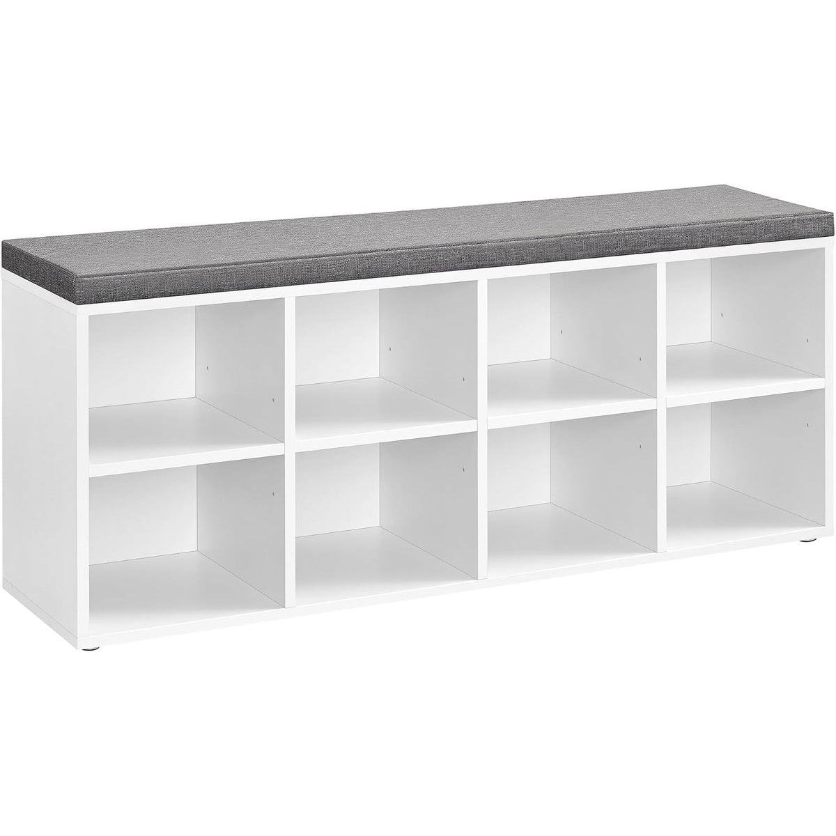 Schuhbank 100 cm mit 2 Fächern Stauraum Wolkenweiss von Songmics