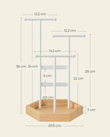Schmuckständer Schmuckhalte, 4 getrennte Bereiche Metall von Songmics