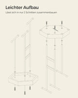 Schmuckständer Schmuckhalte, 4 getrennte Bereiche Metall von Songmics