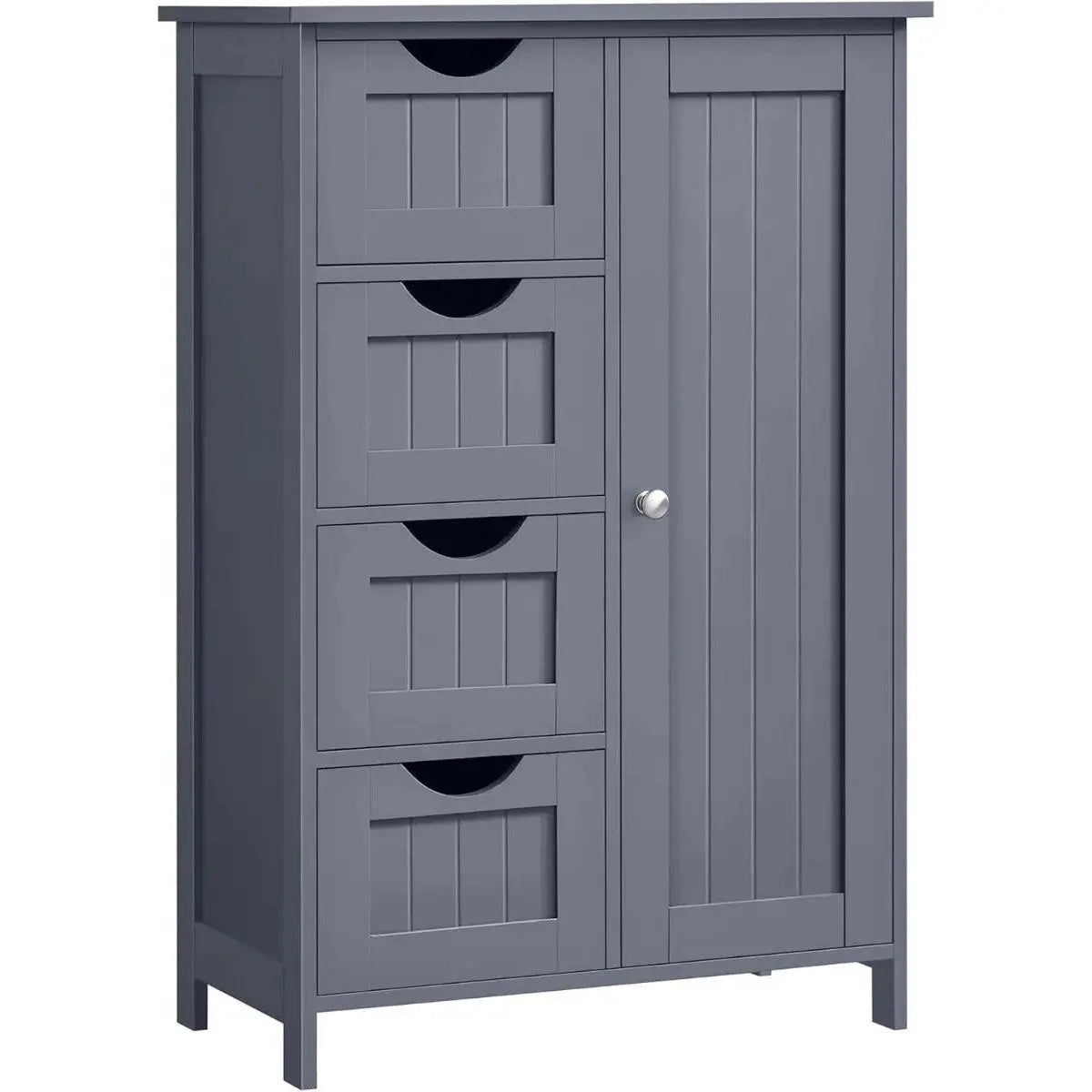 Badezimmerschrank mit Schubladen und Tür Grau von Songmics