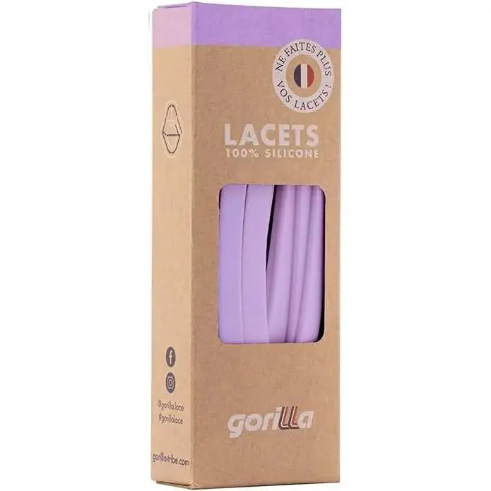 Elastische Schnürsenkel Flexibel Ohne Binden Breit Silikon Lavender von Gorilla Lacets