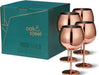 Edelstahl Gin Gläser Rosegold 4er Set von Oak & Steel