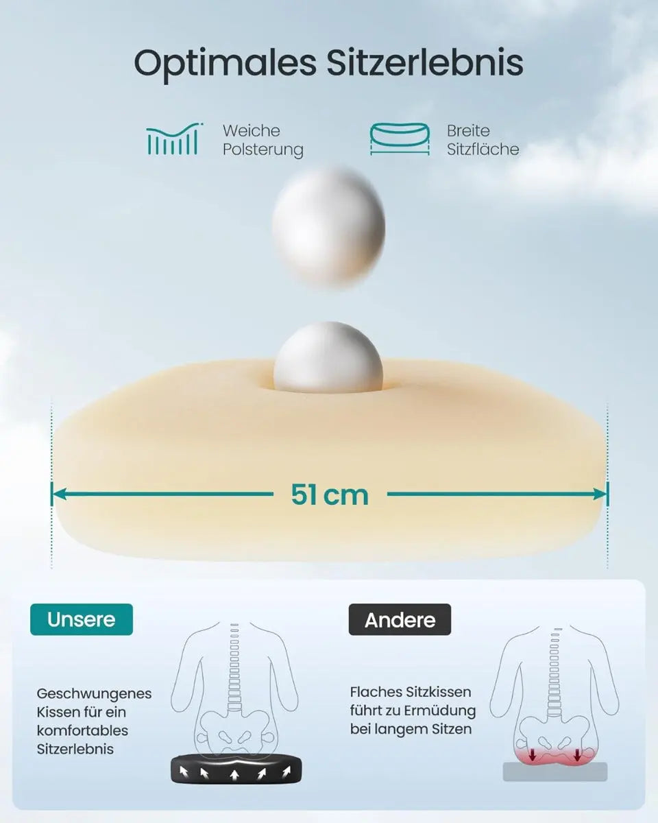 Drehstuhl ergonomisch Lumbalstütze schwarz Mesh von Songmics