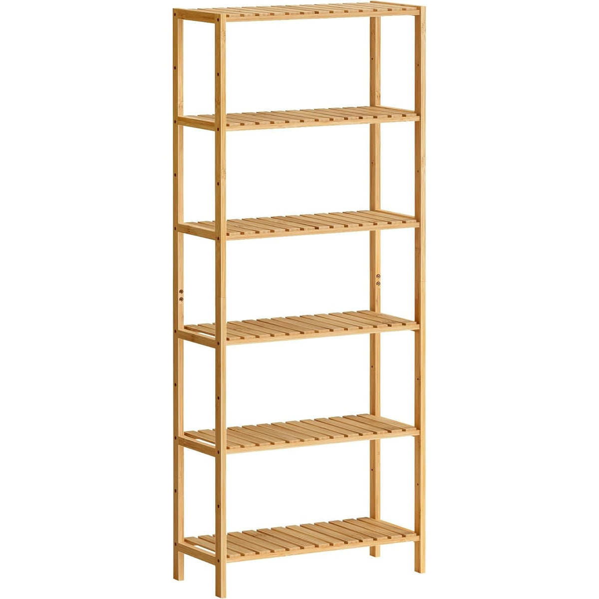 Bambusregal 6 Ebenen Standregal 60x26x161 cm Natur von Songmics