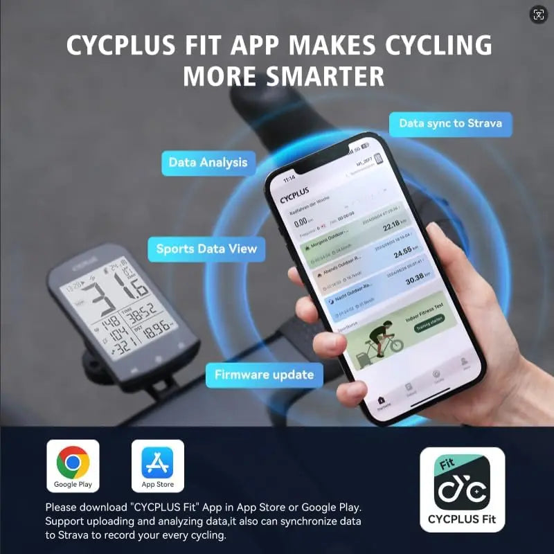 Fahrradcomputer M1 GPS Kabellos 2.9 Zoll LCD von Cycplus