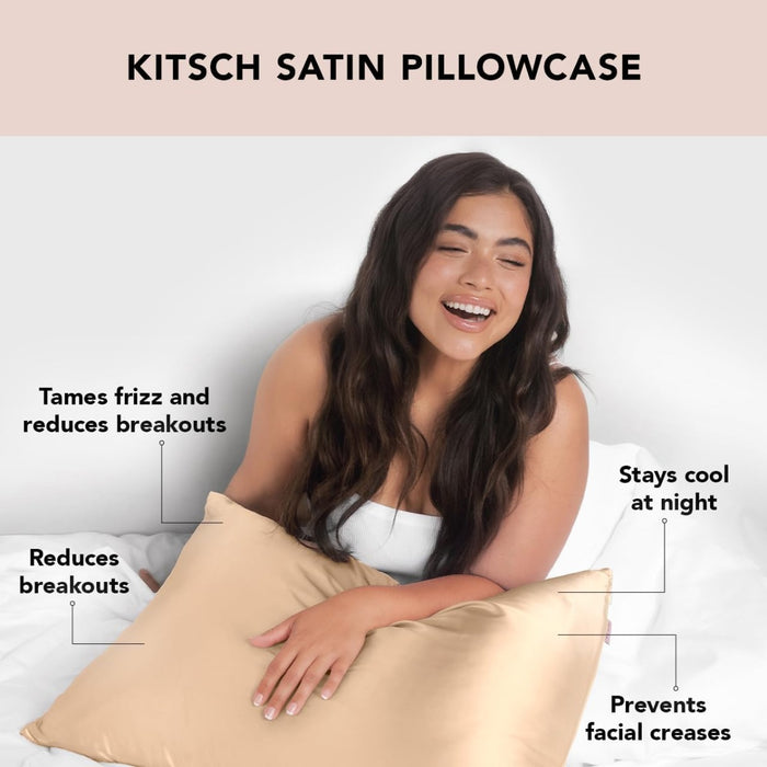 Satin Kissenbezug Champagne von Kitsch