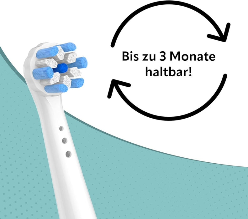 Ersatzbürsten Standard kompatibel mit Oral-B IO 8er Pack weiss von Ora-Care