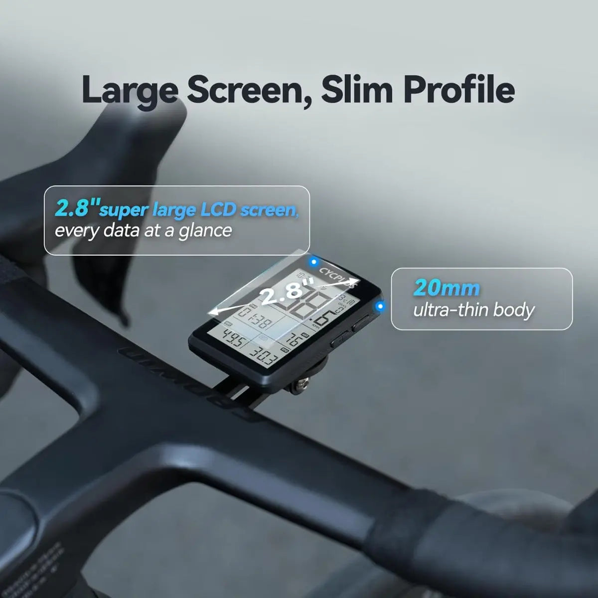 Fahrradcomputer M3 GPS Kabellos 2.8 Zoll LCD von Cycplus