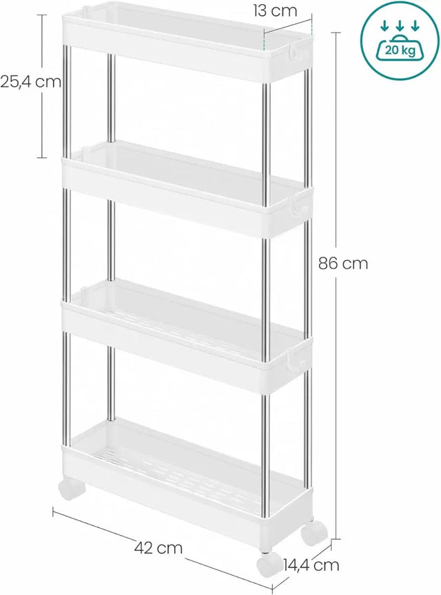 Rollwagen Küchenwagen auf Rollen weiss von Songmics