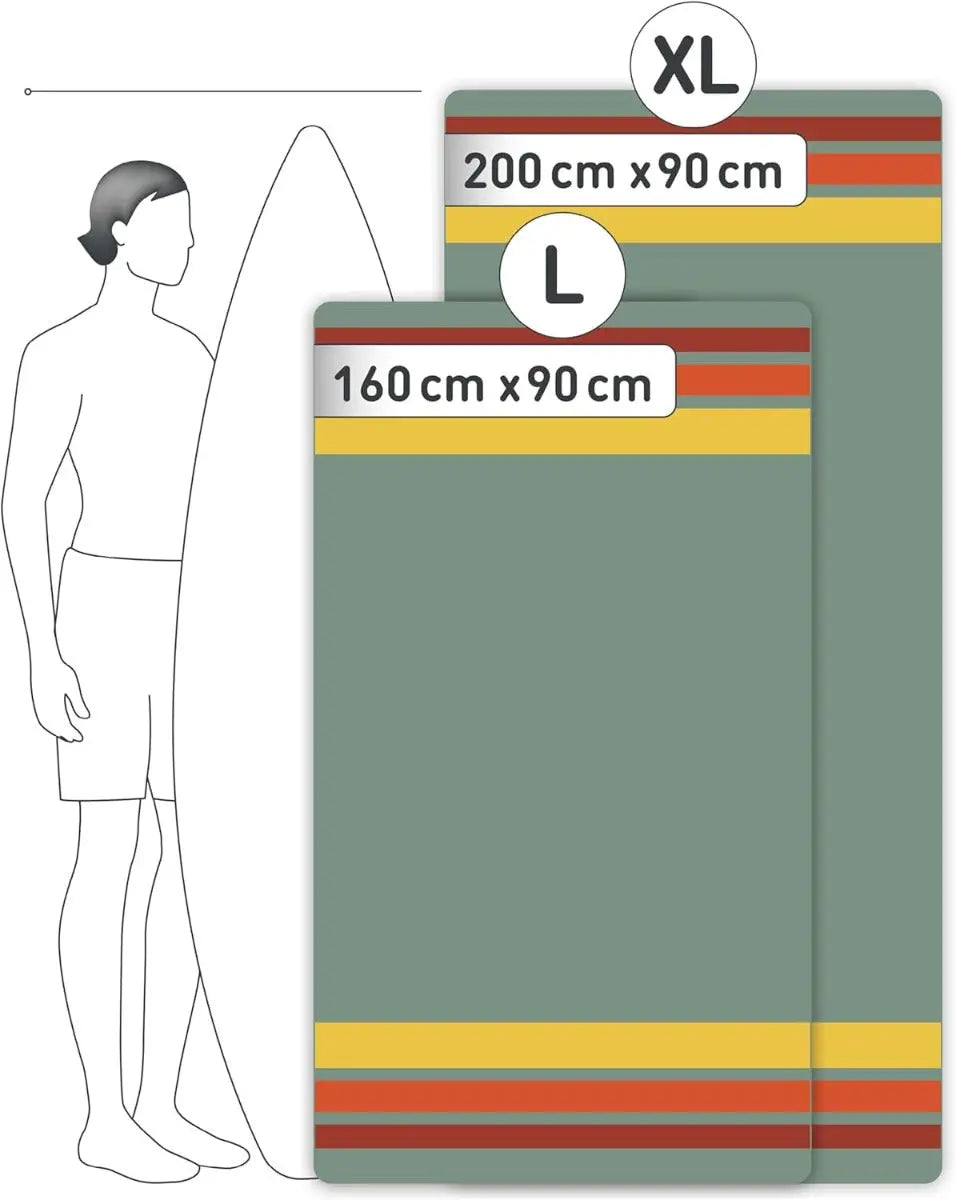Strandtuch XXL Mikrofaser schnelltrocknendes Badetuch 160x90cm Retrostripes von guteszeug.ch