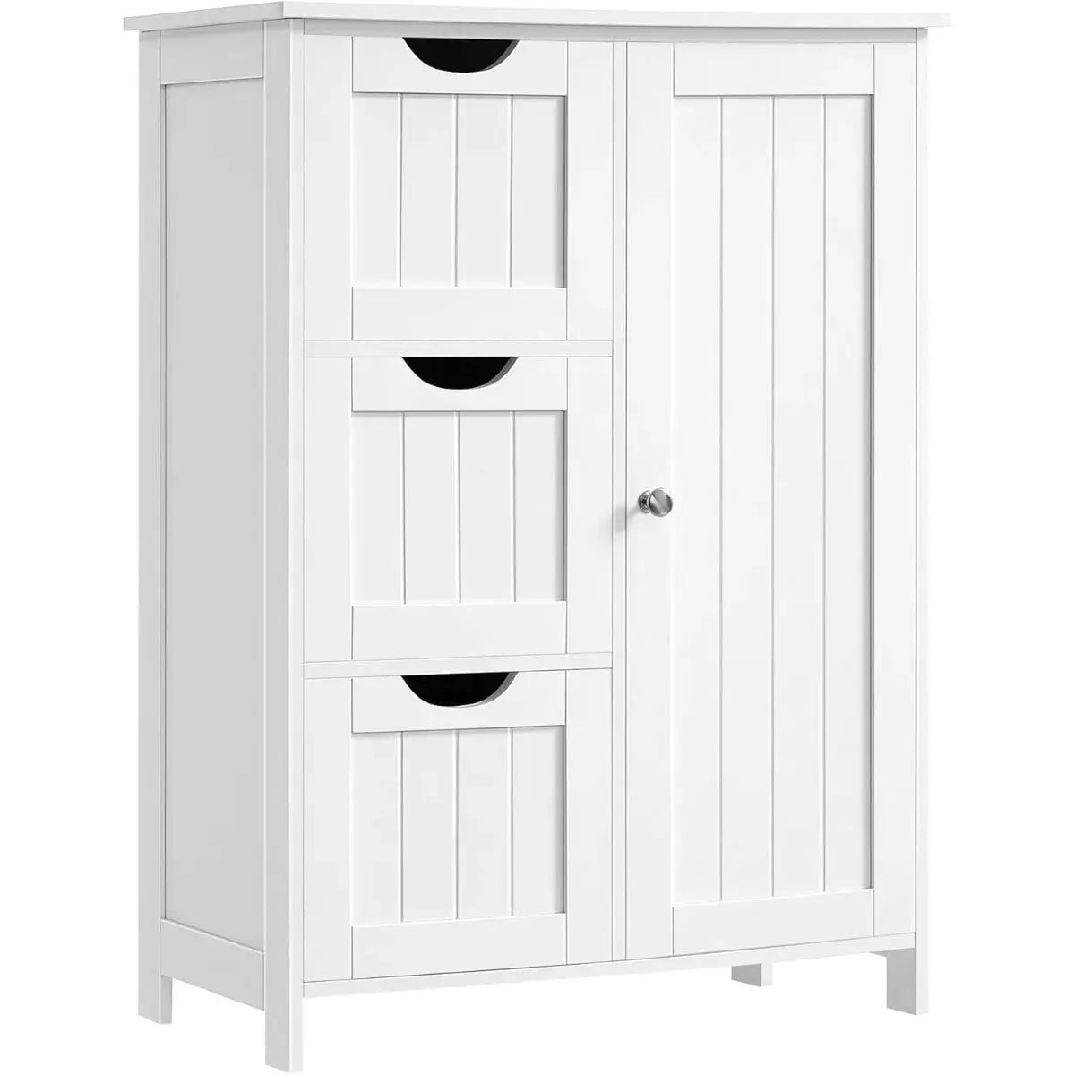 Badezimmerschrank mit Schubladen und Tür Weiss von Songmics
