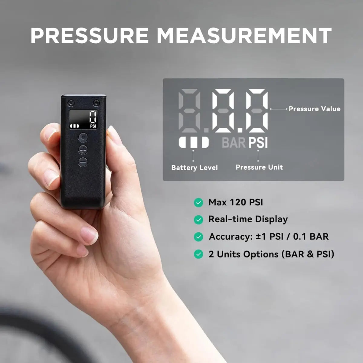 Fahrradpumpe AS2Pro Elektrisch Mini Kompressor Akku von Cycplus