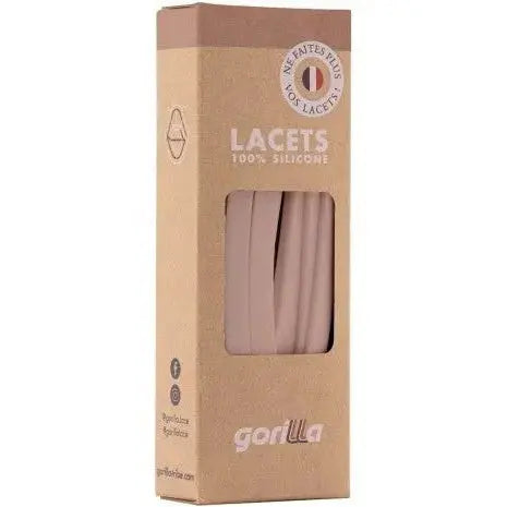 Elastische Schnürsenkel Flexibel Ohne Binden Breit Silikon Powder Pink von Gorilla Lacets