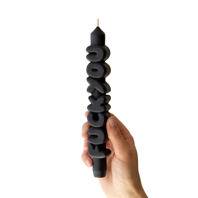 Kerze Taper candle F*CK YOU schwarz von Taper Candles