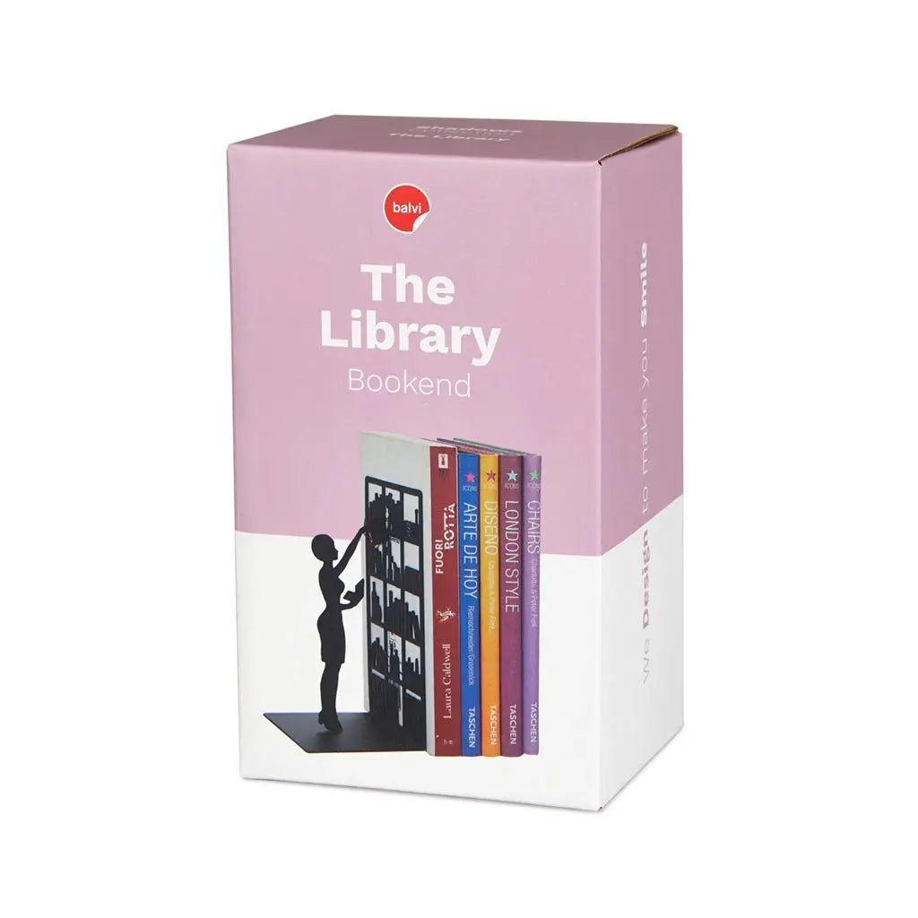 Buchstütze The Library Schwarz von Balvi