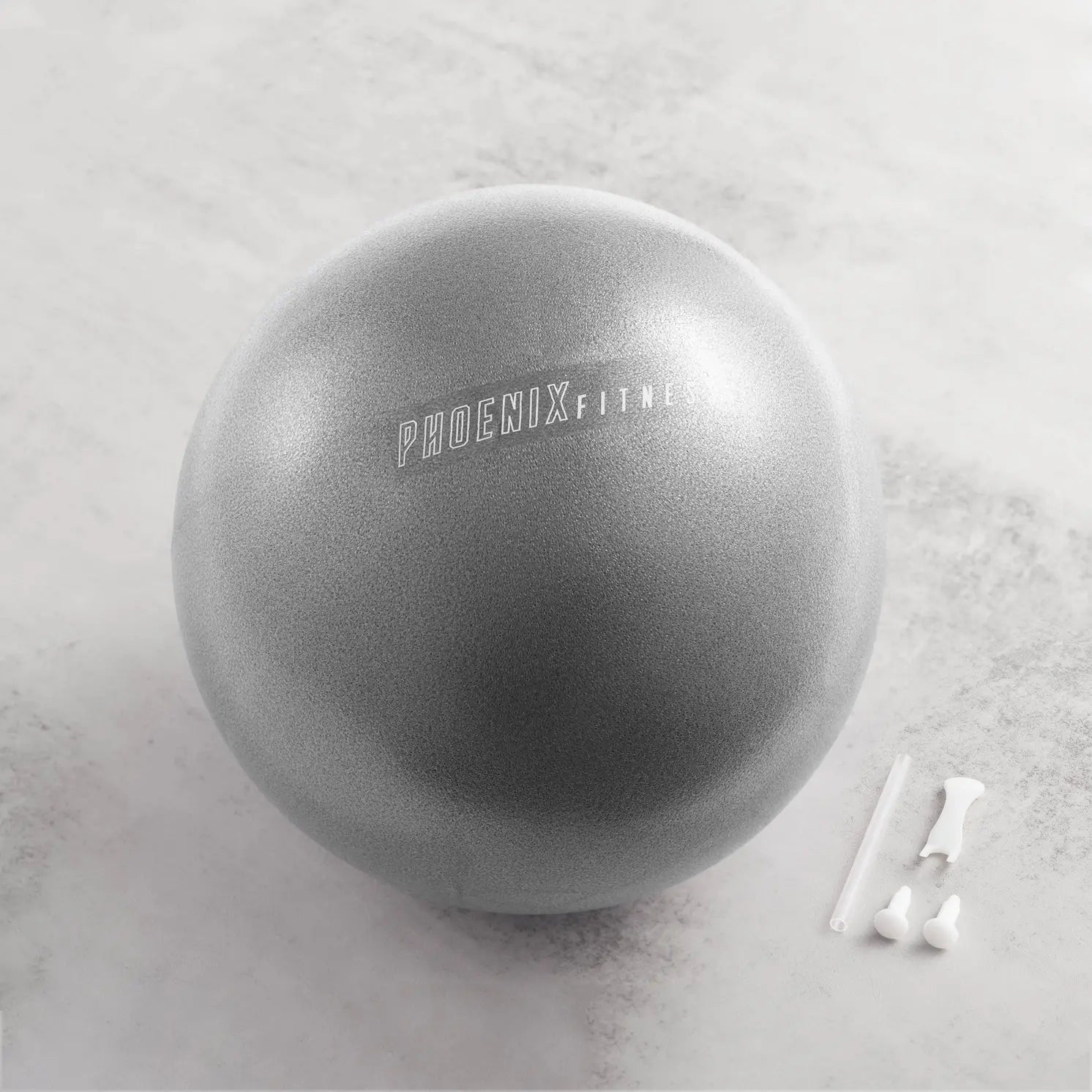 Pilates Übungsball 23cm Aufblasbar Grau von Phoenix Fitness