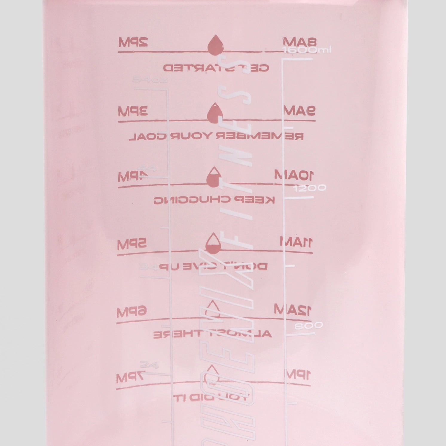 Fitness Motivations Wasserflasche 2 Liter Pink von Phoenix Fitness