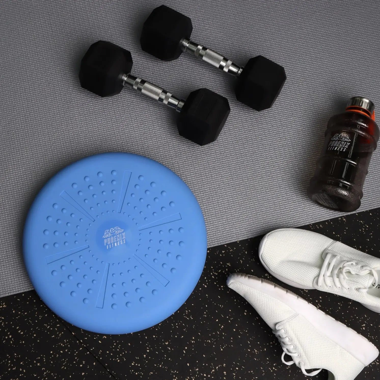 Balancekissen mit Luftpumpe Blau von Phoenix Fitness