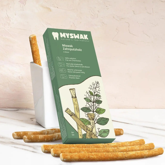 Miswak Natürliche Zahnbürste Zahnputzholz 6 Stück von MYSWAK