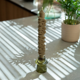 Kerze Taper candle HAPPY BDAY Olive Green von Taper Candles