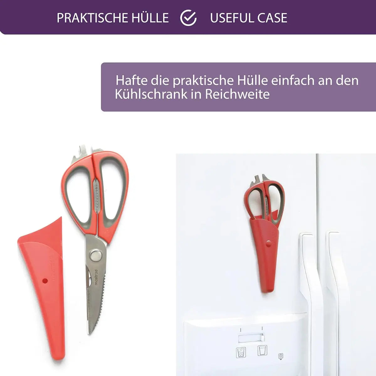 Schere multifunktional mit magentischer Hülle von Mastrad