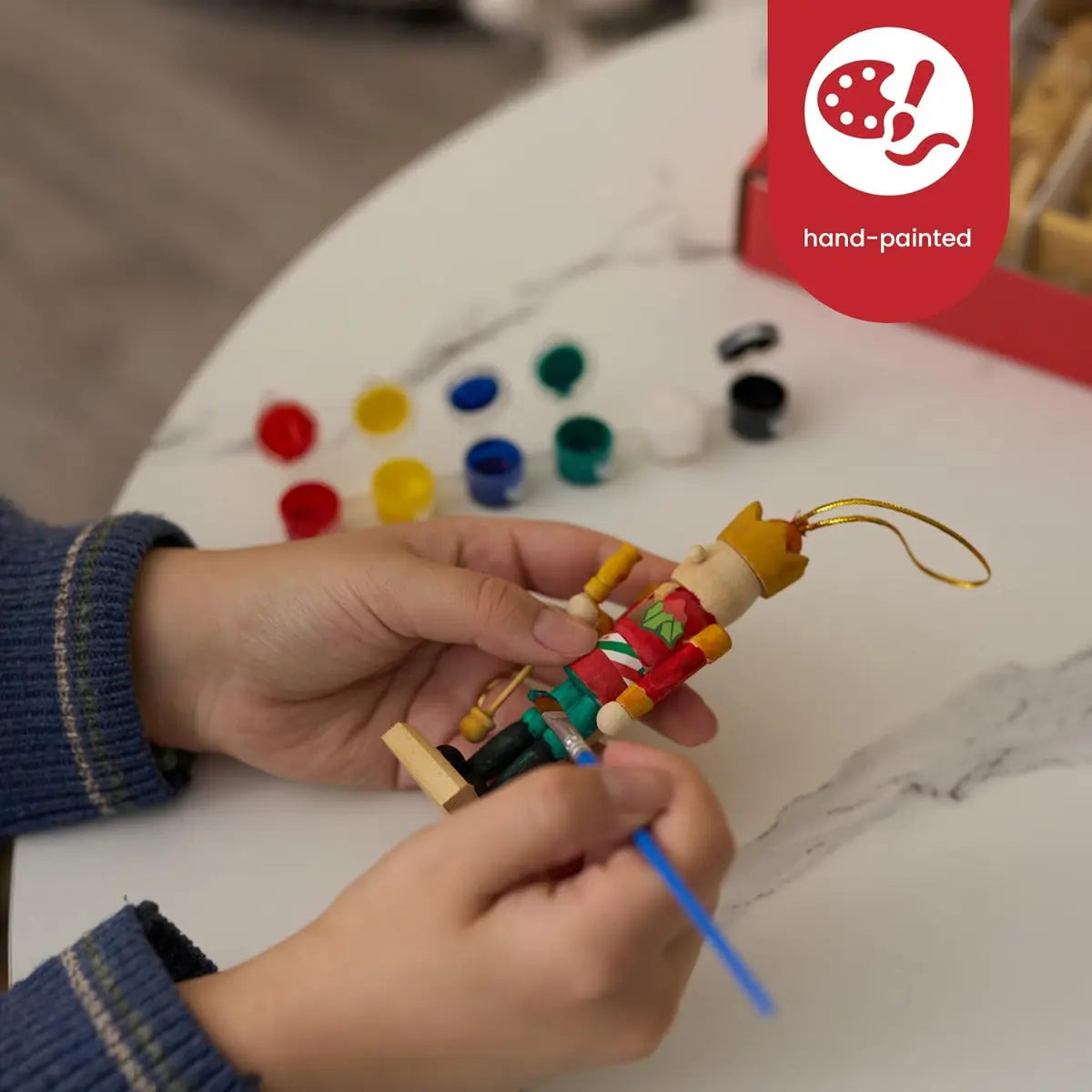 Weihnachts-Nussknacker Holz Paint Your Own 6 Stück von Twiddlers