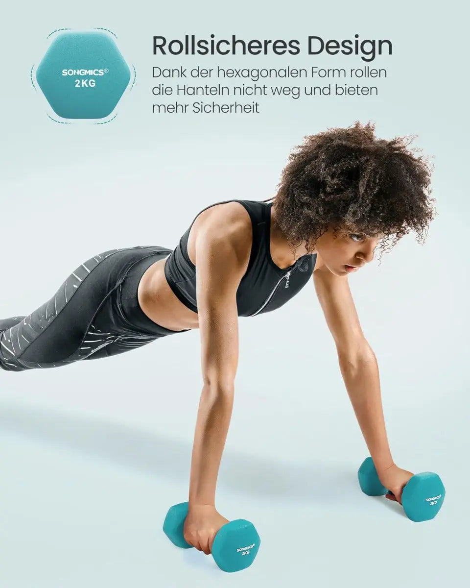 Hanteln-Set Home-Fitness bunt Vinyl von Songmics