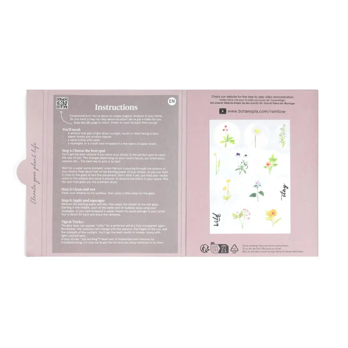 Sonnenfänger 8 mini Fenstersticker Stay Wild von guteszeug.ch