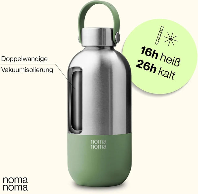 Trinkflasche Edelstahl auslaufsicher 1000ml Smoothie Green von noma noma