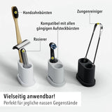 Zahnbürsten- und Aufsteckbürstenhalter 2er Grau von Qikfresh