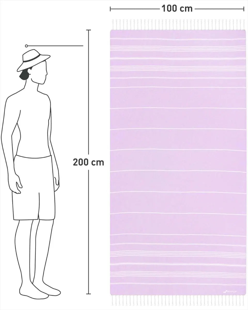 Hamamtuch Baumwolle Recycelt 100x200cm Lilac - Sultan von guteszeug.ch