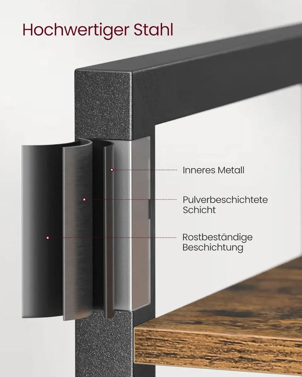Regal Standregal mit 6 Ebenen Vintagebraun von Songmics