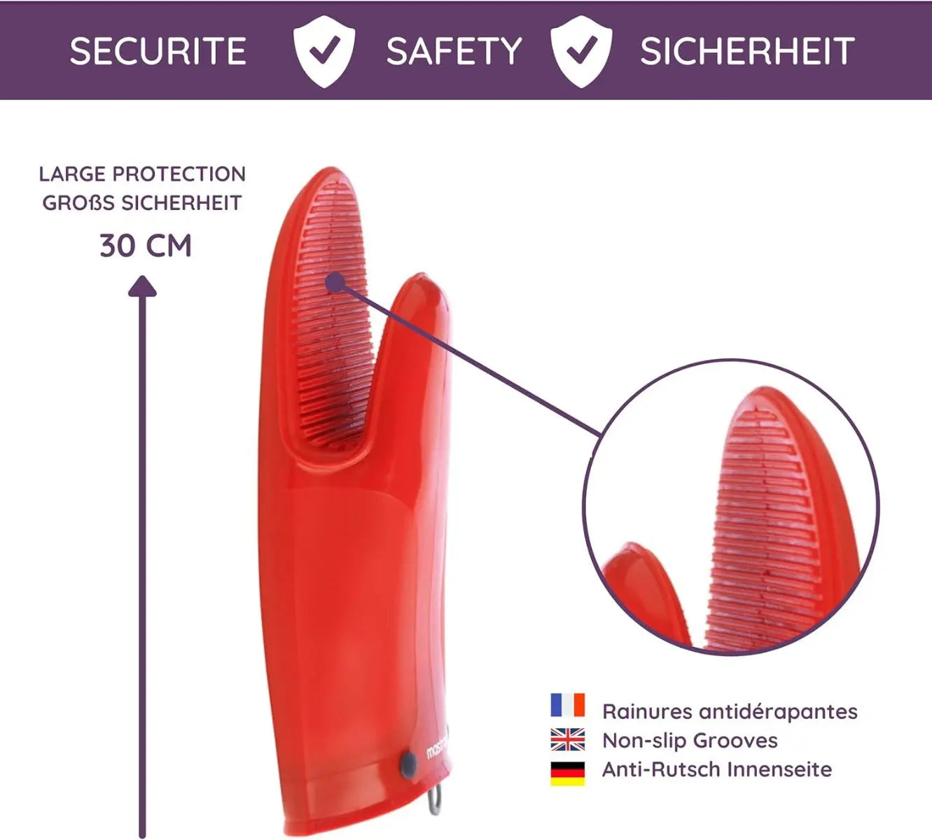 Backhandschuh Orka Tex Silikon grün von Mastrad