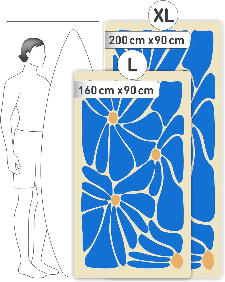 Strandtuch XXL Mikrofaser schnelltrocknendes Badetuch 160x90cm Groovy Flowers von guteszeug.ch