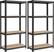 Schwerlastregal 2er Set Steckregal 40x80x160 cm Schwarz von Songmics