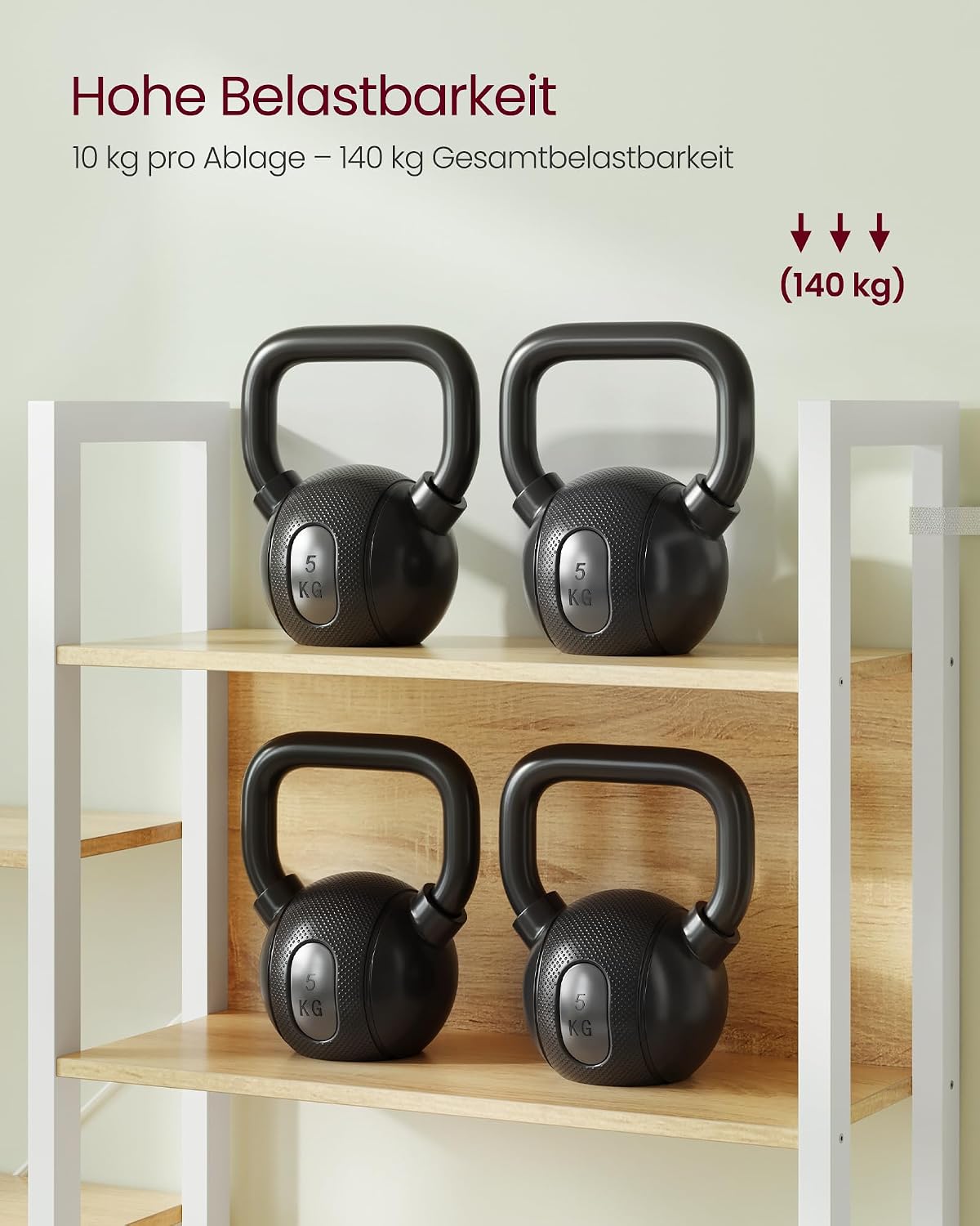 Bücherregal 14 Ablagen 158x24x166 cm Eiche Weiss von Songmics