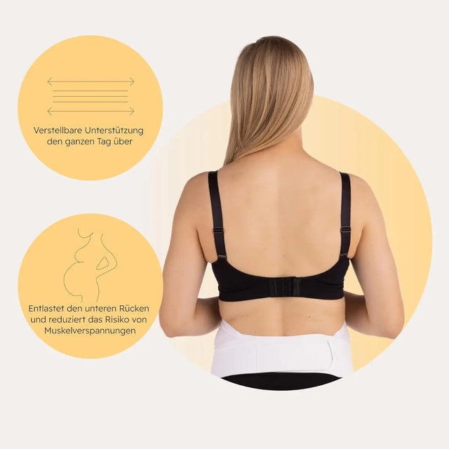 Stützgurt für Schwangere mit Klettverschluss Weiss L/XL von Carriwell