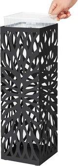 Regenschirmständer Metall quadratisch mit Haken schwarz von Songmics