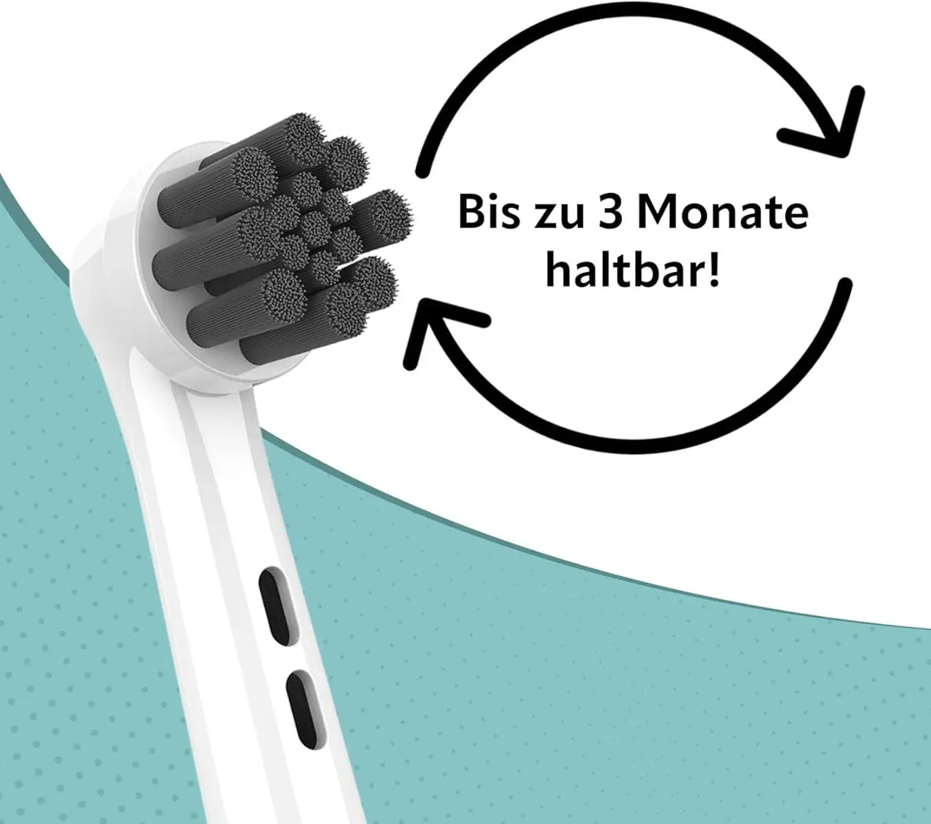 Ersatzbürsten mit Aktivkohle kompatibel mit Oral-B 8er Pack von Ora-Care