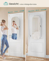Schmuckschrank Spiegelschrank LED Beleuchtung abschliessbar Weiss von Songmics