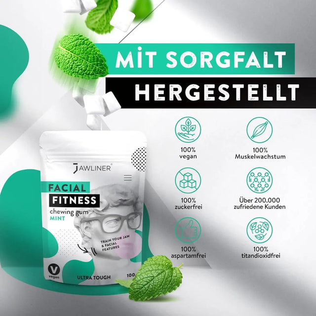 Fitness Mint Chewing Gum 100g Pack von JAWLINER