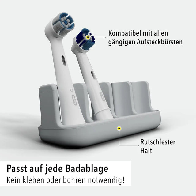 Aufsteckbürstenhalter 4er Grau von Qikfresh