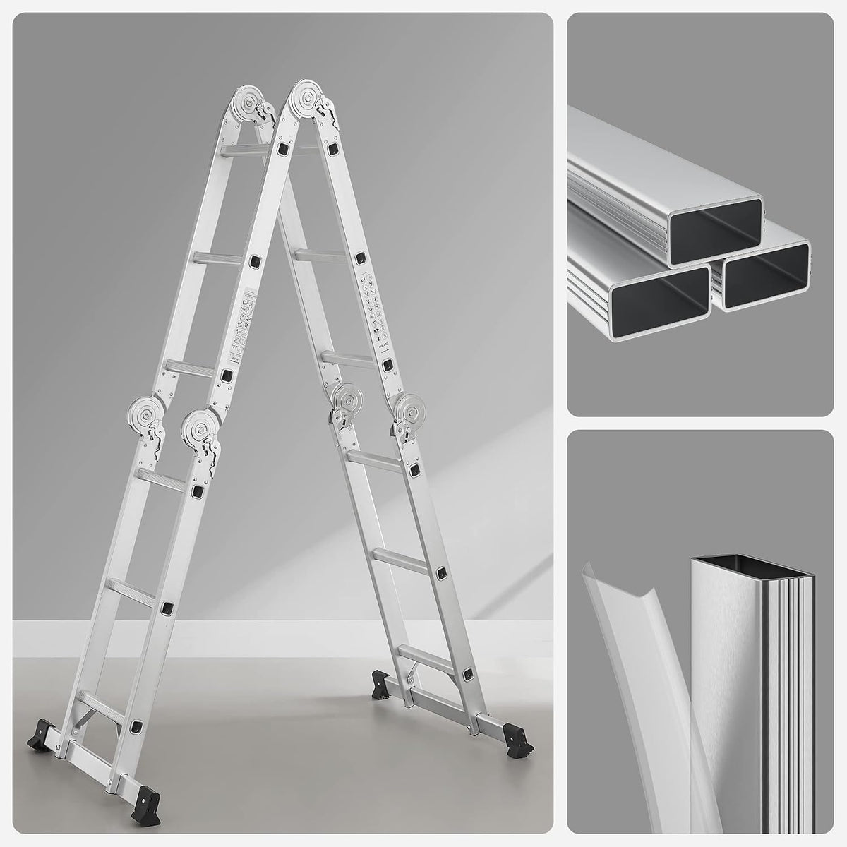Aluminium Mehrzweckleiter 6-in-1 350 cm 150 kg von Songmics