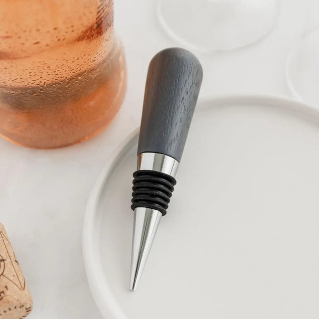 Weinflaschenverschluss Akazie grau von Uberstar