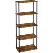Bücherregal 5 Ebenen Standregal 60x23,8x139 cm Braun von Songmics