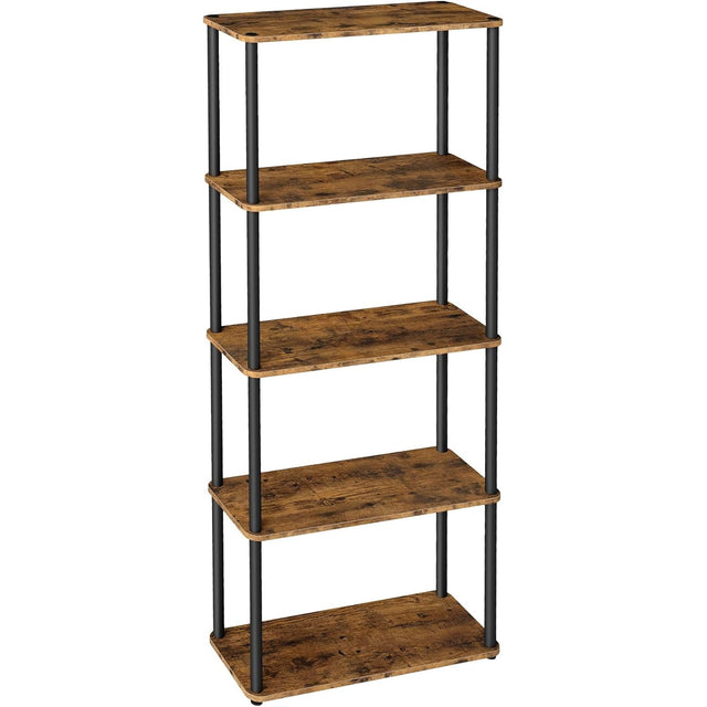Bücherregal 5 Ebenen Standregal 60x23,8x139 cm Braun von Songmics
