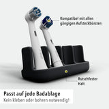 Aufsteckbürstenhalter 4er Schwarz von Qikfresh