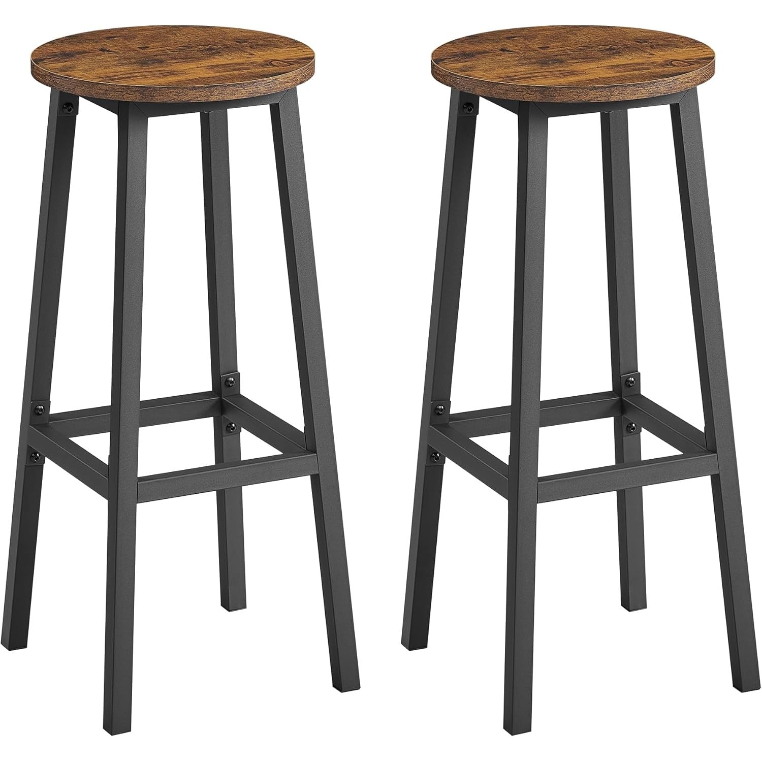 Barhocker 2er Set 74cm Küche Wohnzimmer Fußstütze Metall von Songmics