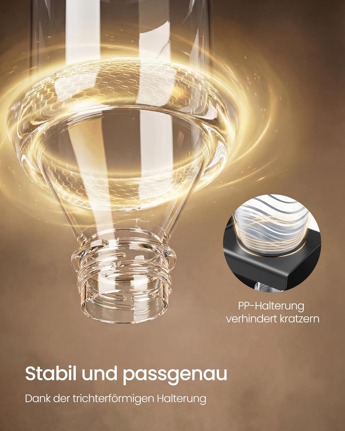 Flaschenhalter 3 Flaschen Wassersprudler Tintenschwarz von Songmics